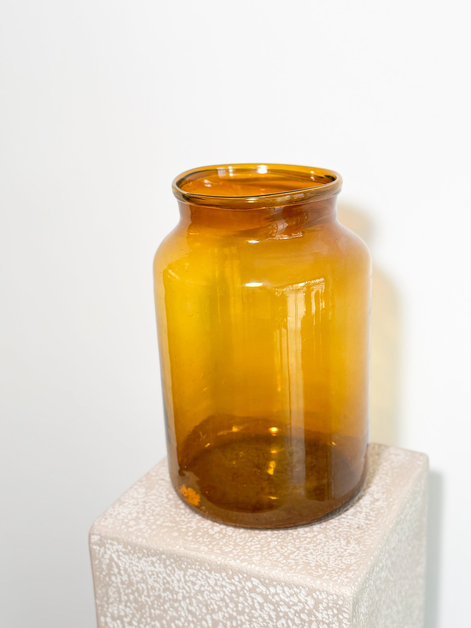 Amber Glass Apothecary Jar