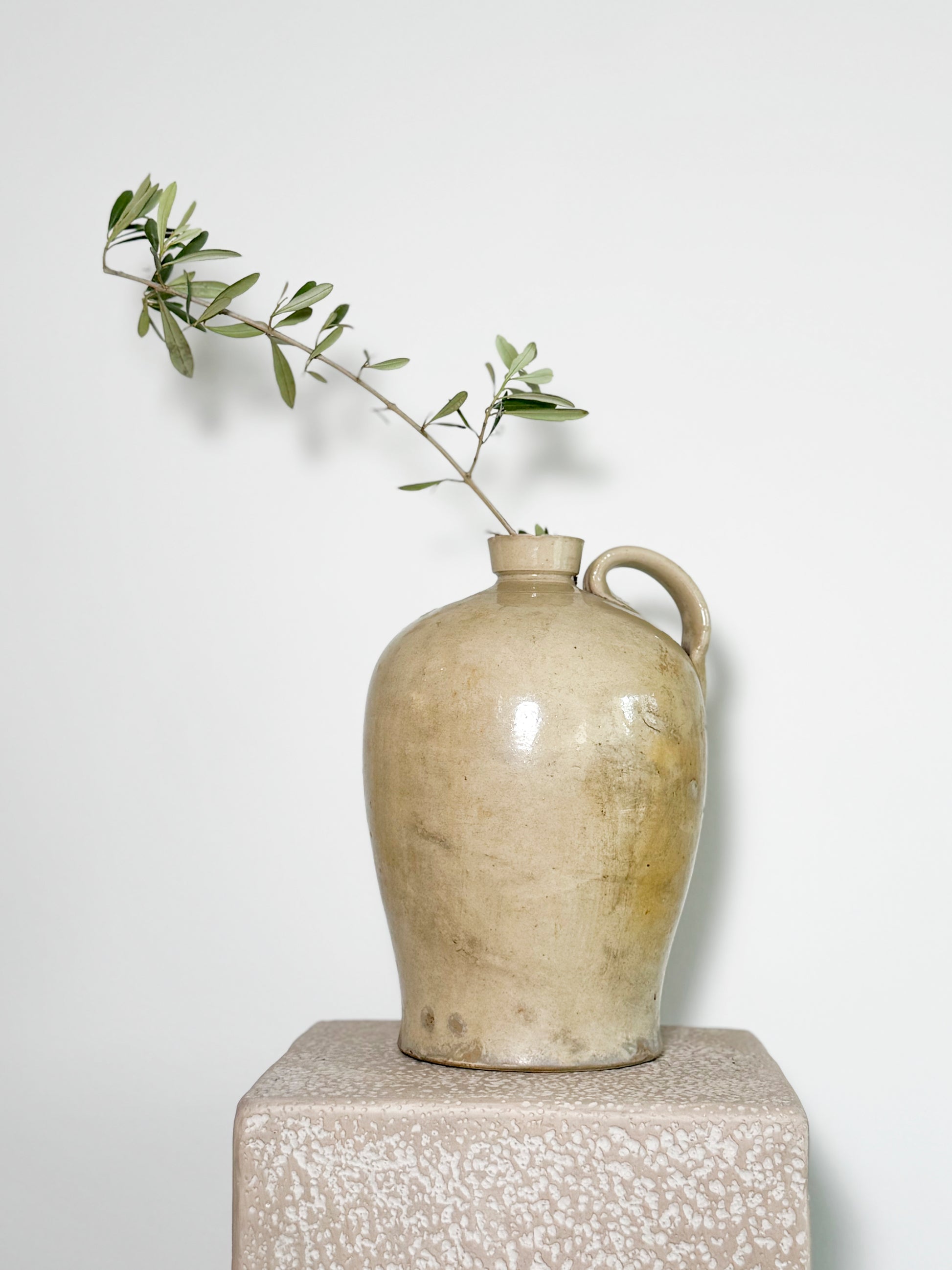Antique Earthenware Flagon Pot
