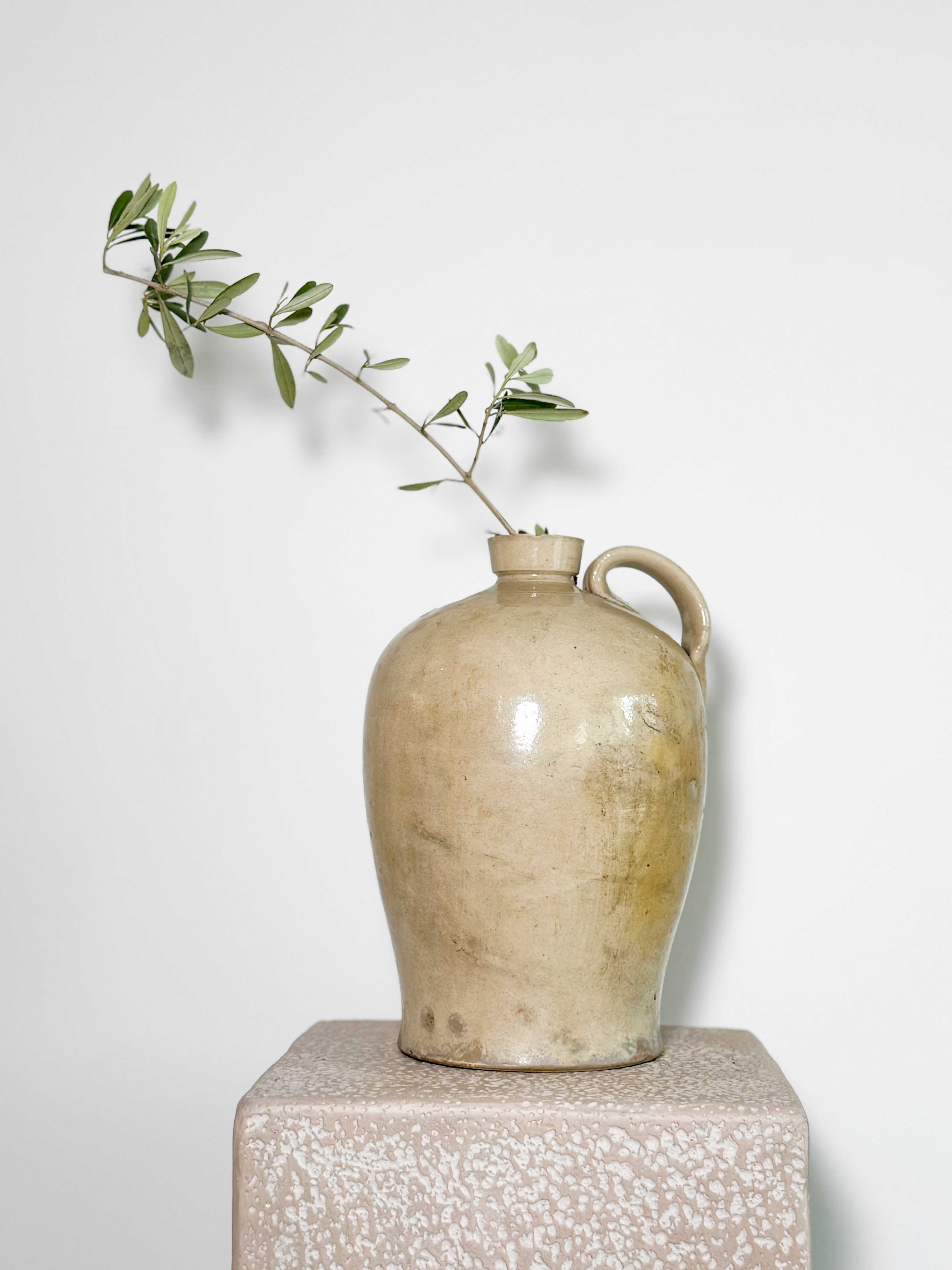 Antique Earthenware Flagon Pot
