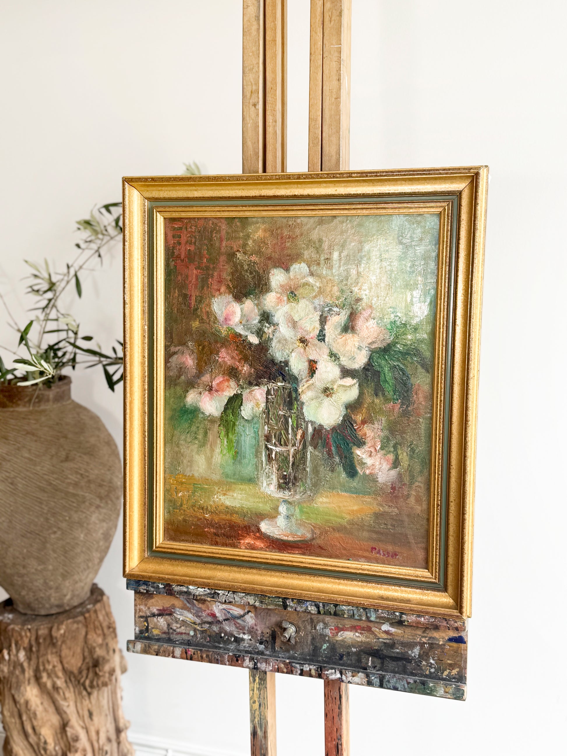 Vintage still life - flowers in a vase