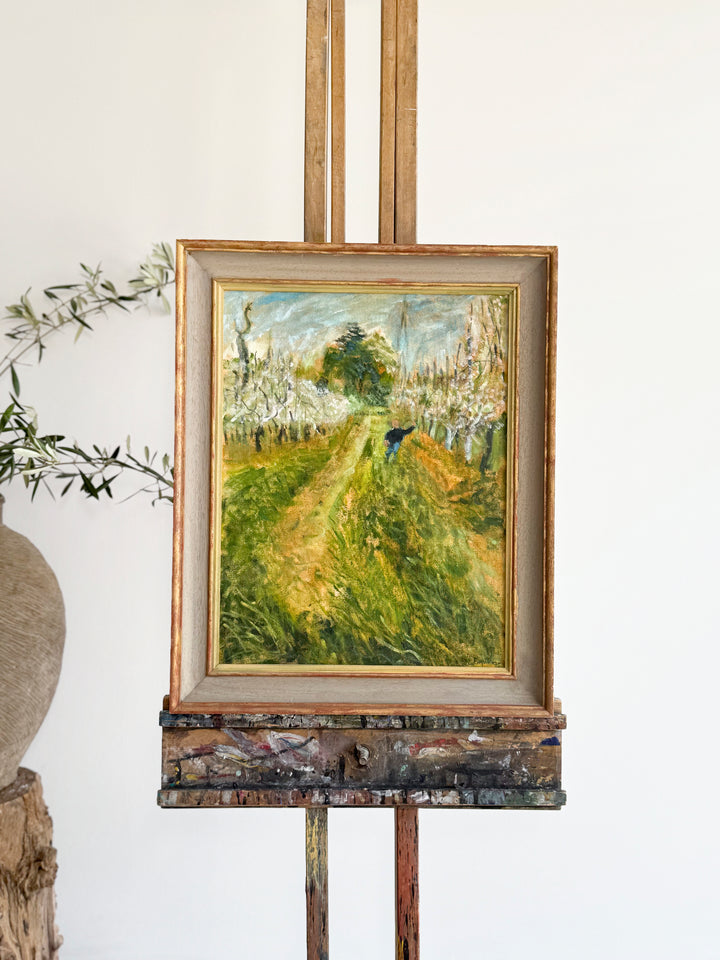 Apple blossom painting by Espir. Antique art, objects and furniture West Sussex