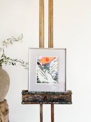Cornish Seagull Abstract Watercolour