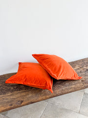 Emma Burnt Orange Velvet Cushion