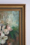 Decorative painting of flowers with a gold frame