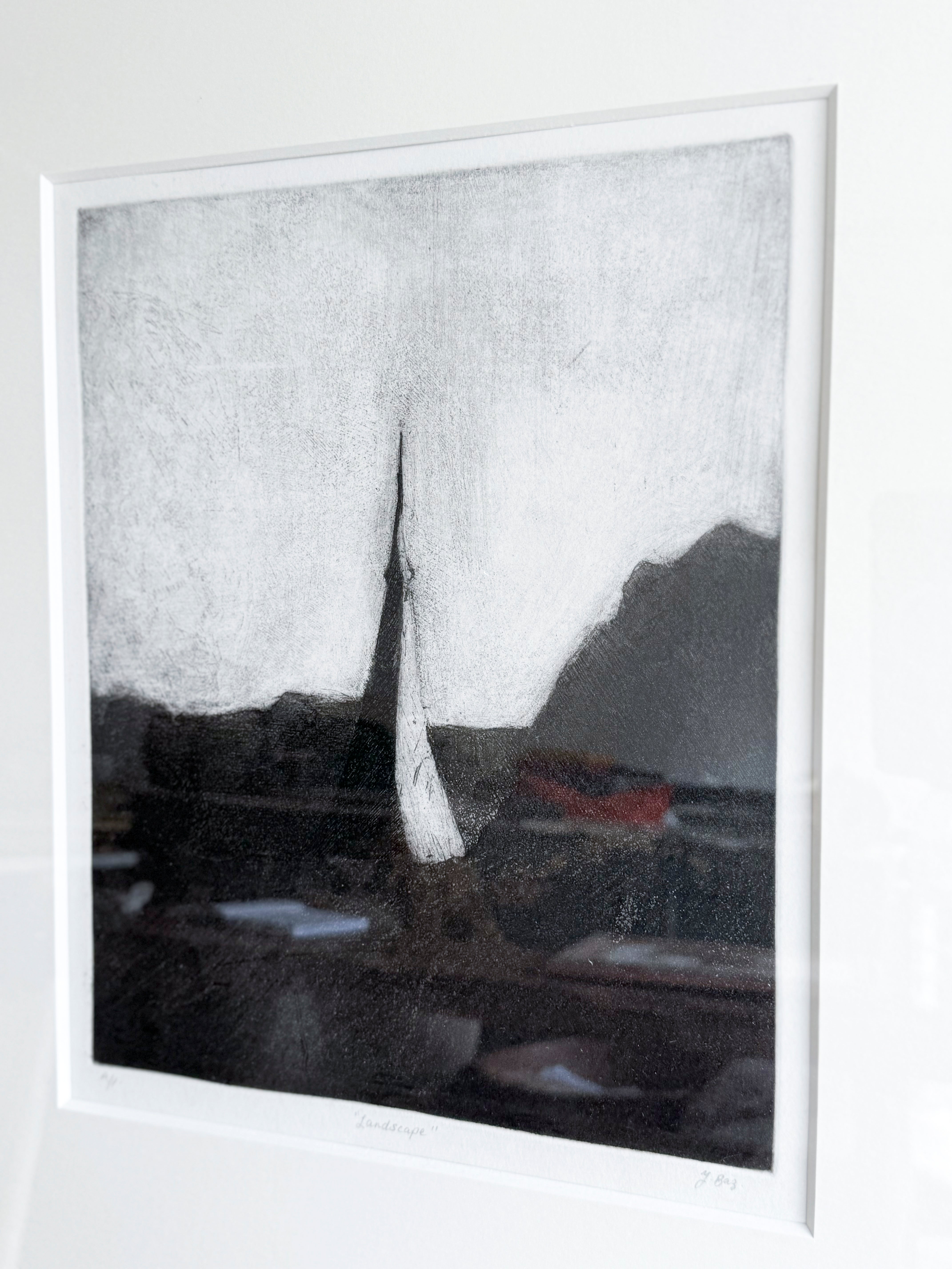 Izgan Baz Black & White Abstract Landscape Scene