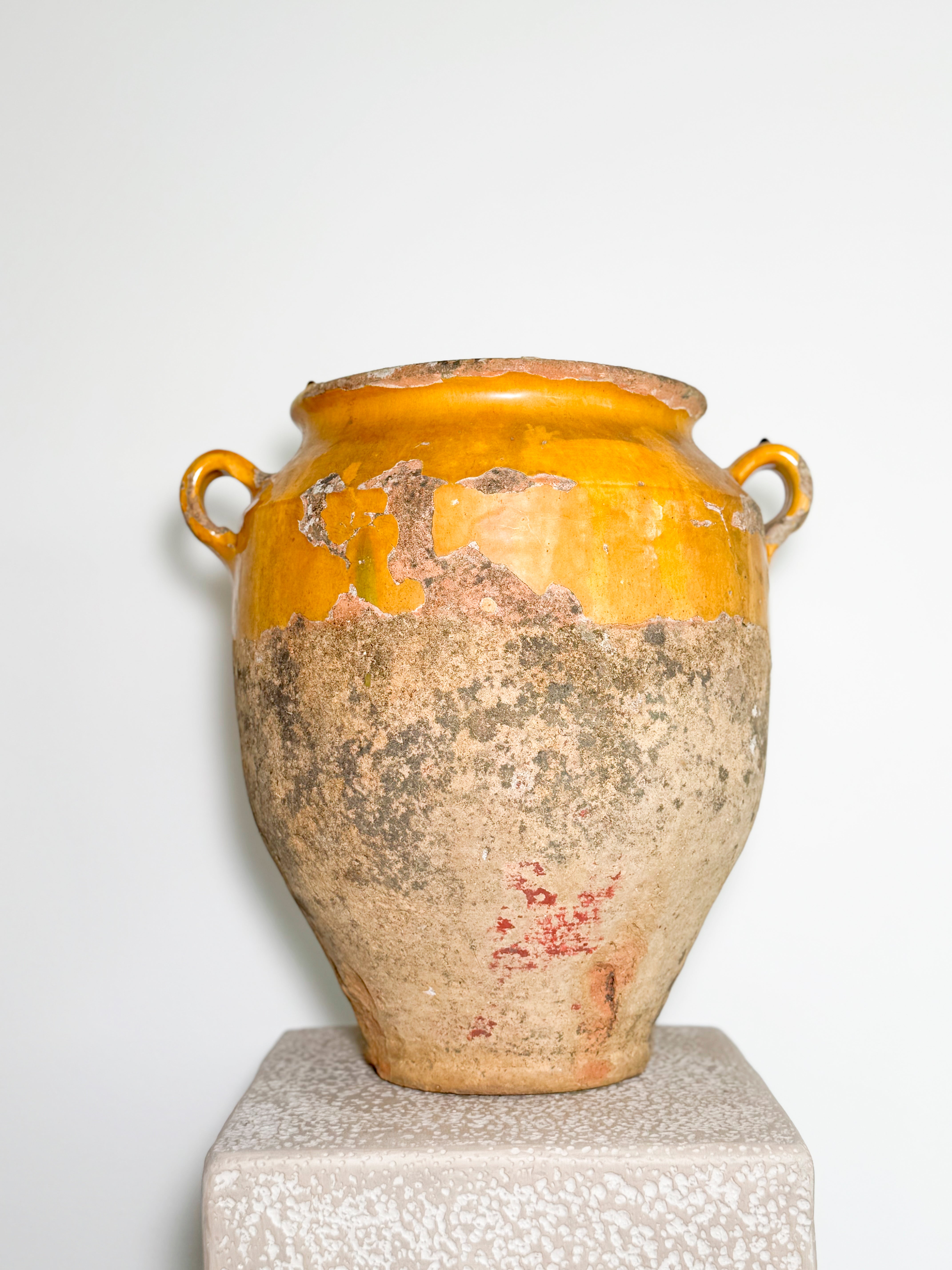 Large French Confit Pot - antique ceramics