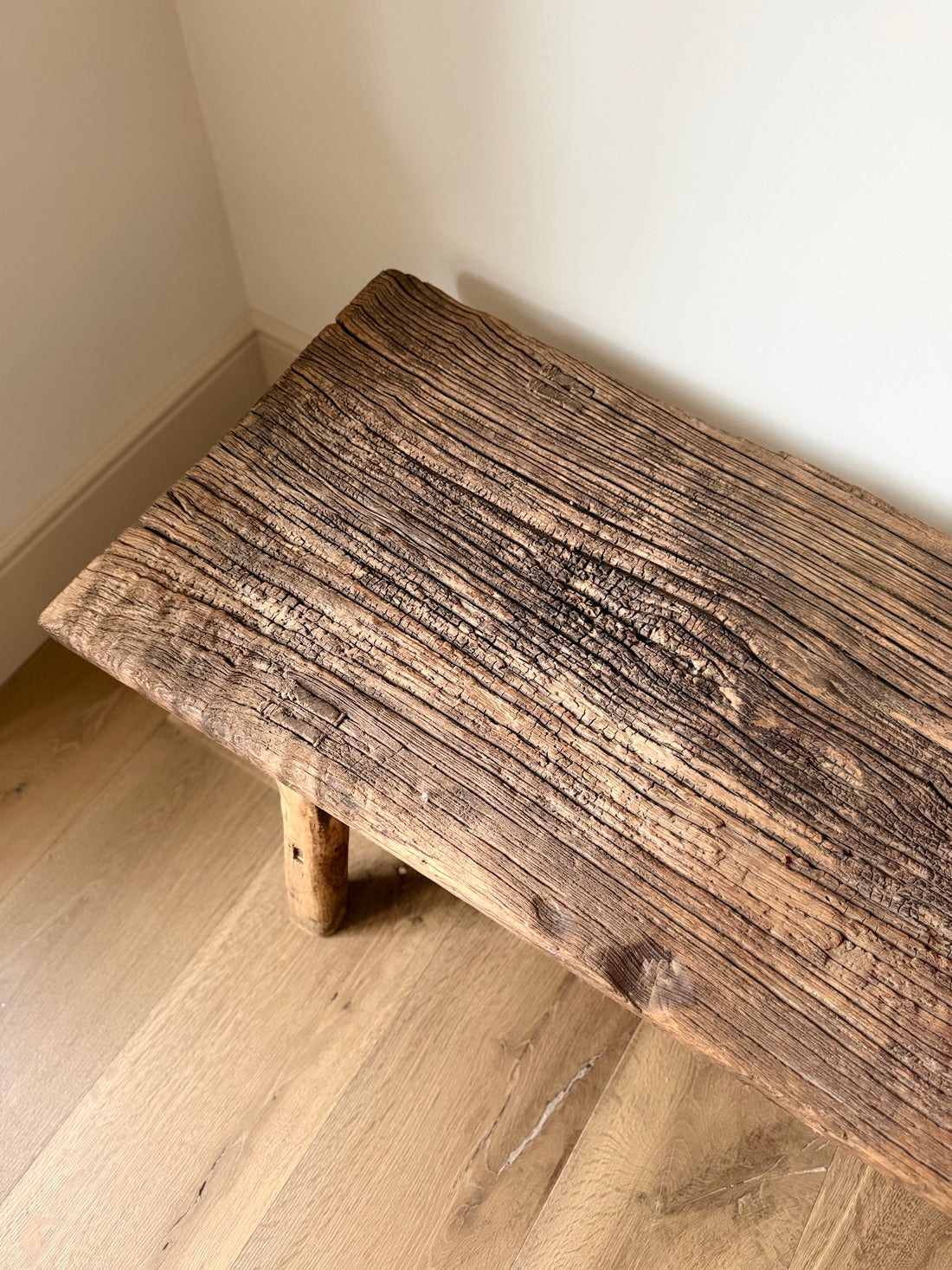 Primitive Rustic Wooden Bench. Antiques and art online