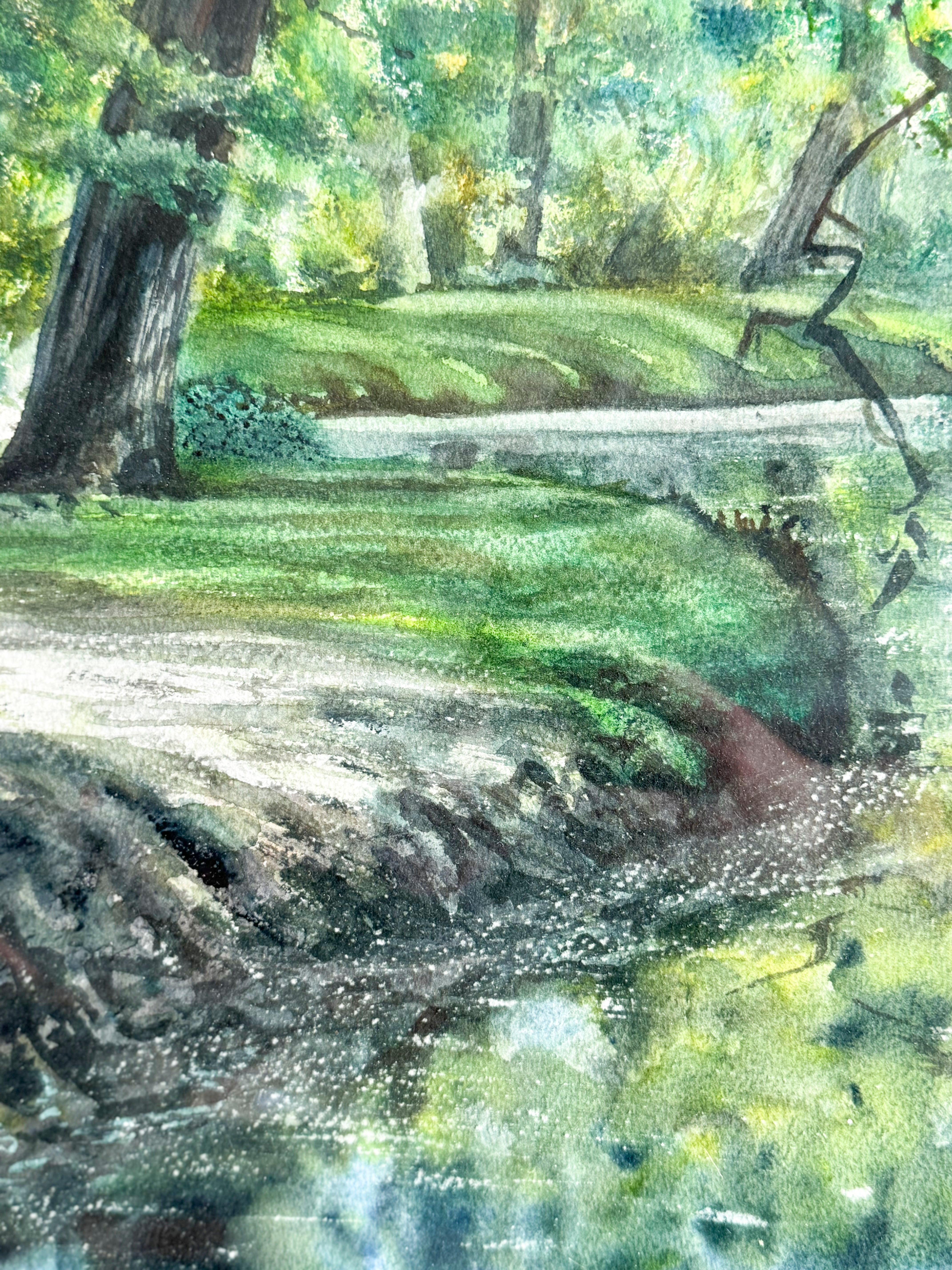 River Mole nr. Esher Watercolour painting
