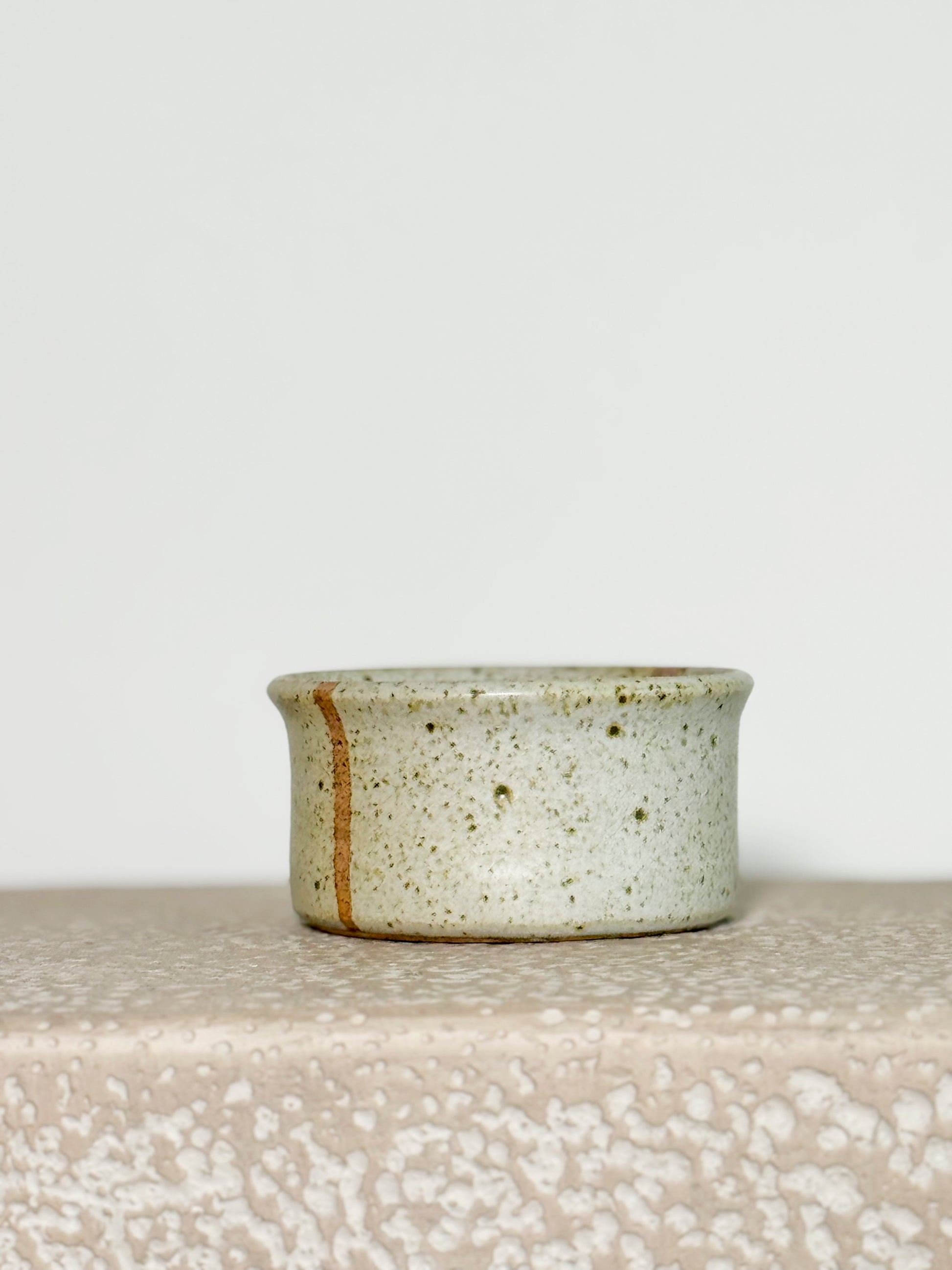 A lovely piece of studio pottery, a speckled glaze sugar bowl
