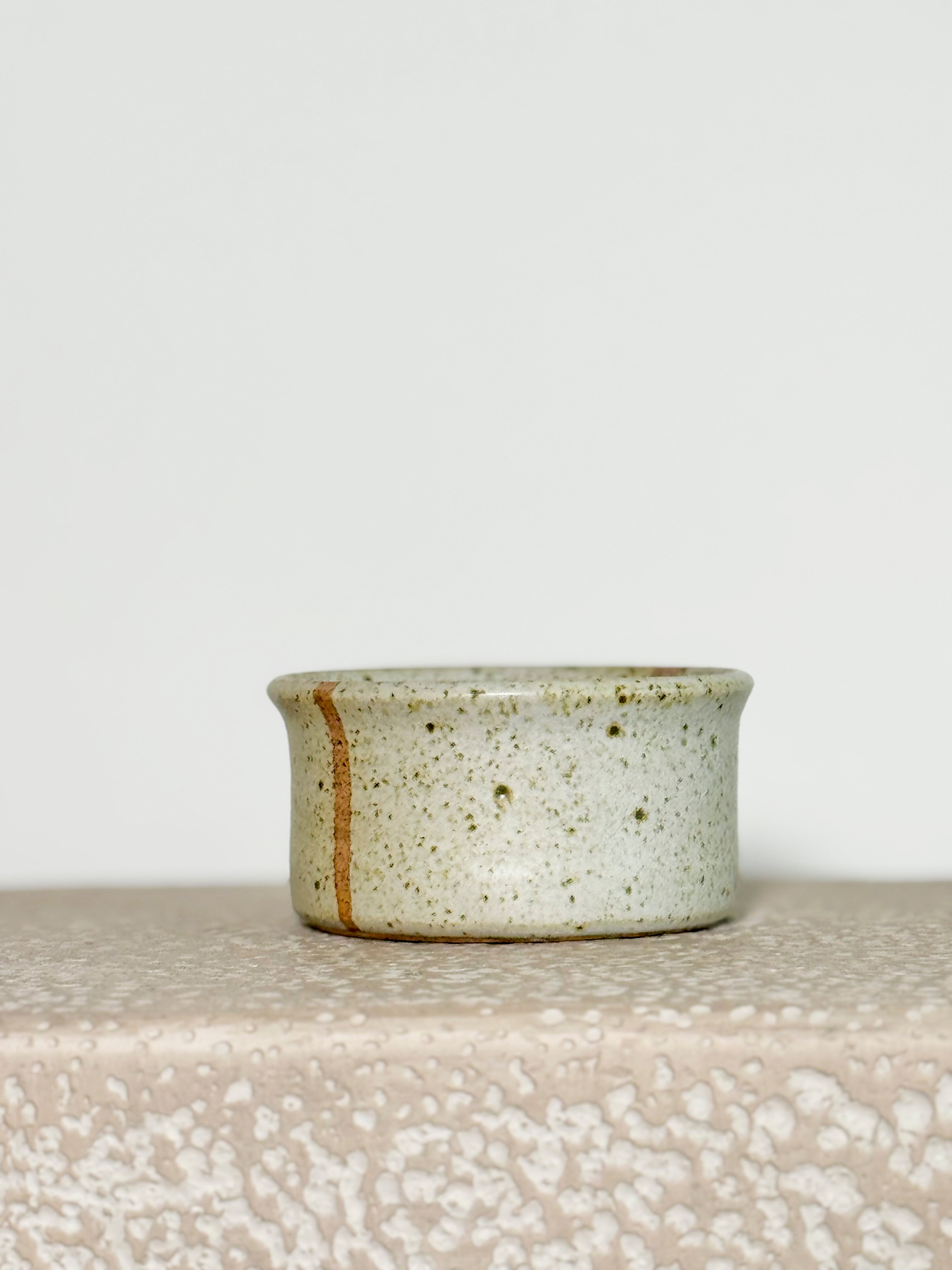 A lovely piece of studio pottery, a speckled glaze sugar bowl