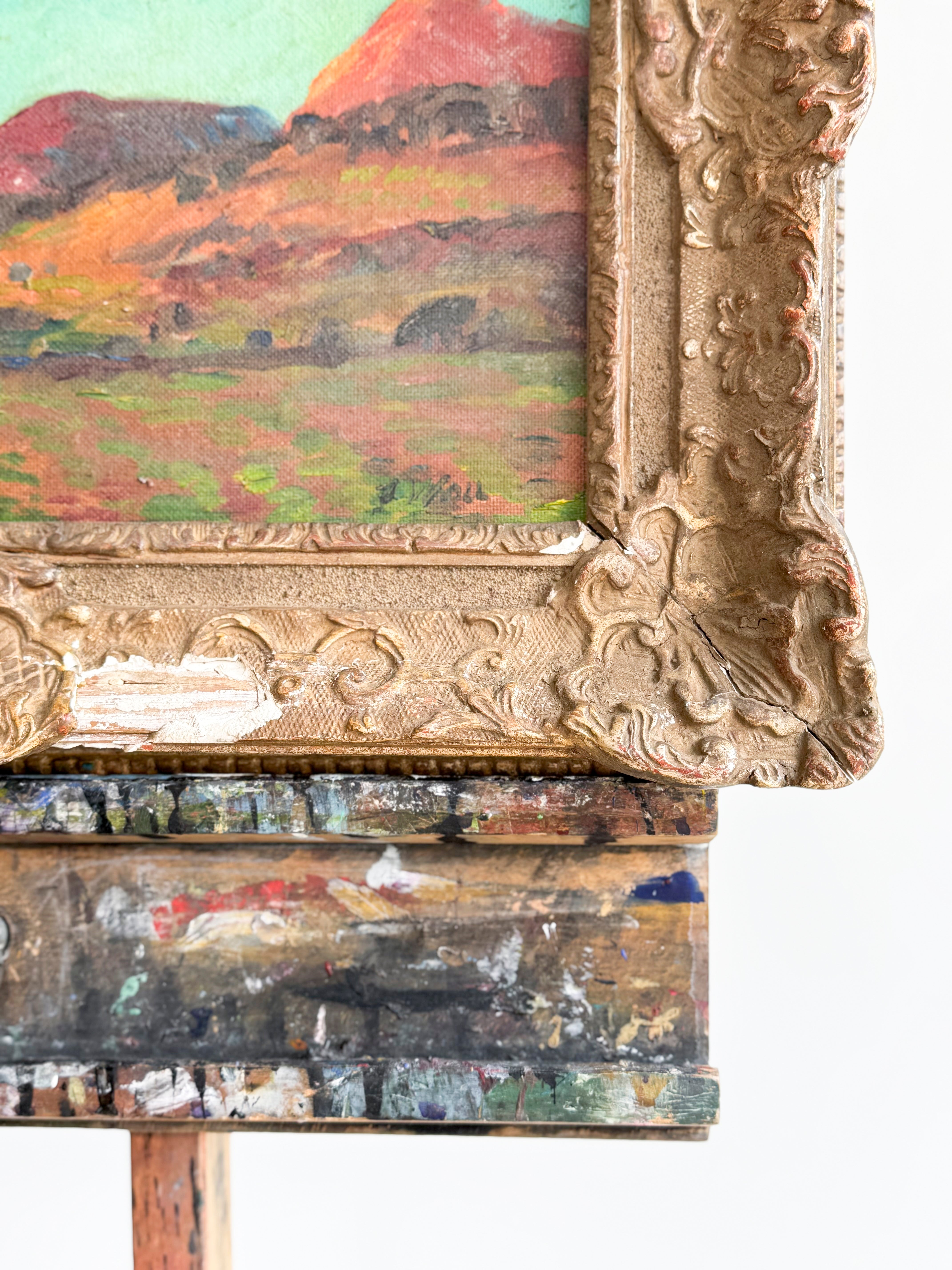 Sunset Over the Hills antique art