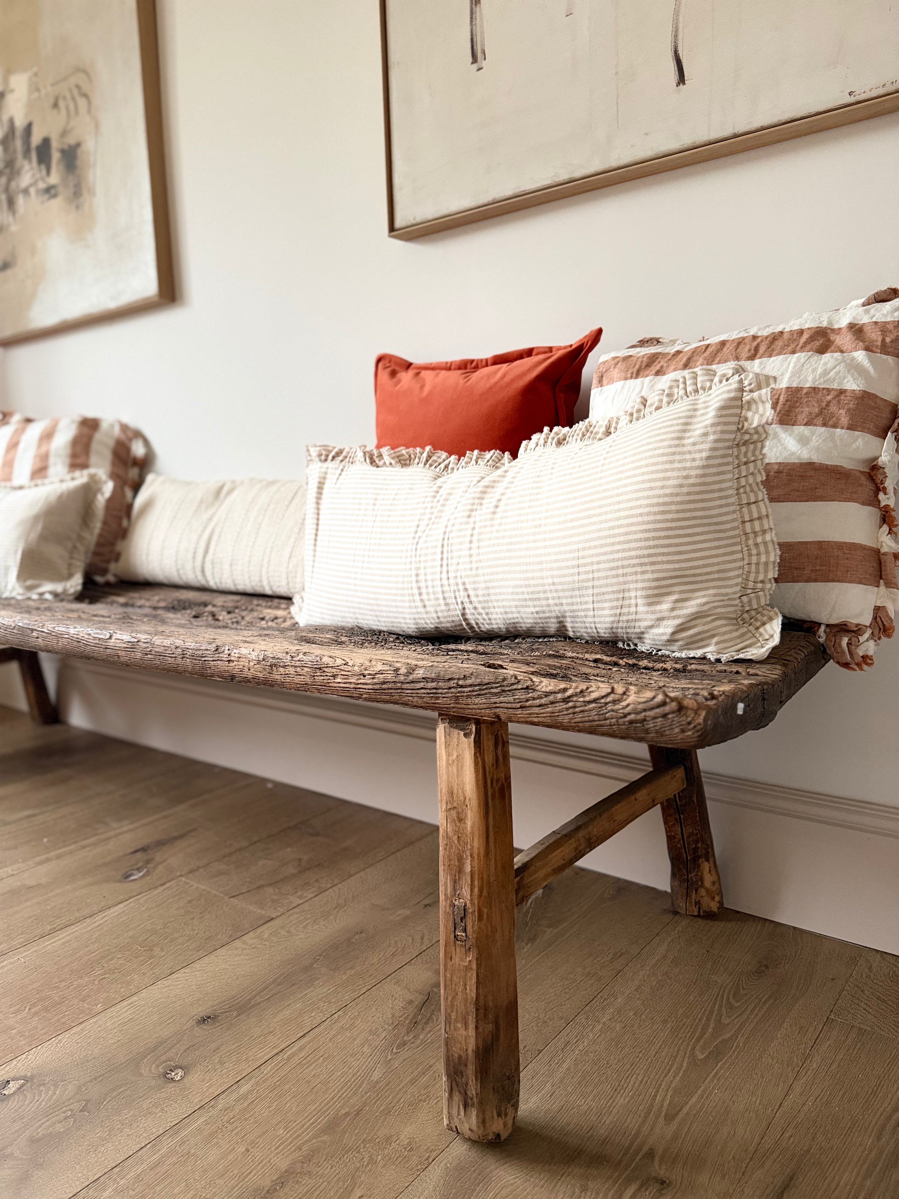 Primitive Rustic Wooden Bench