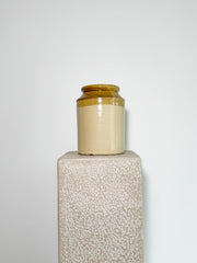 vintage two-tone salt-glazed stoneware preserving jar or crock pot