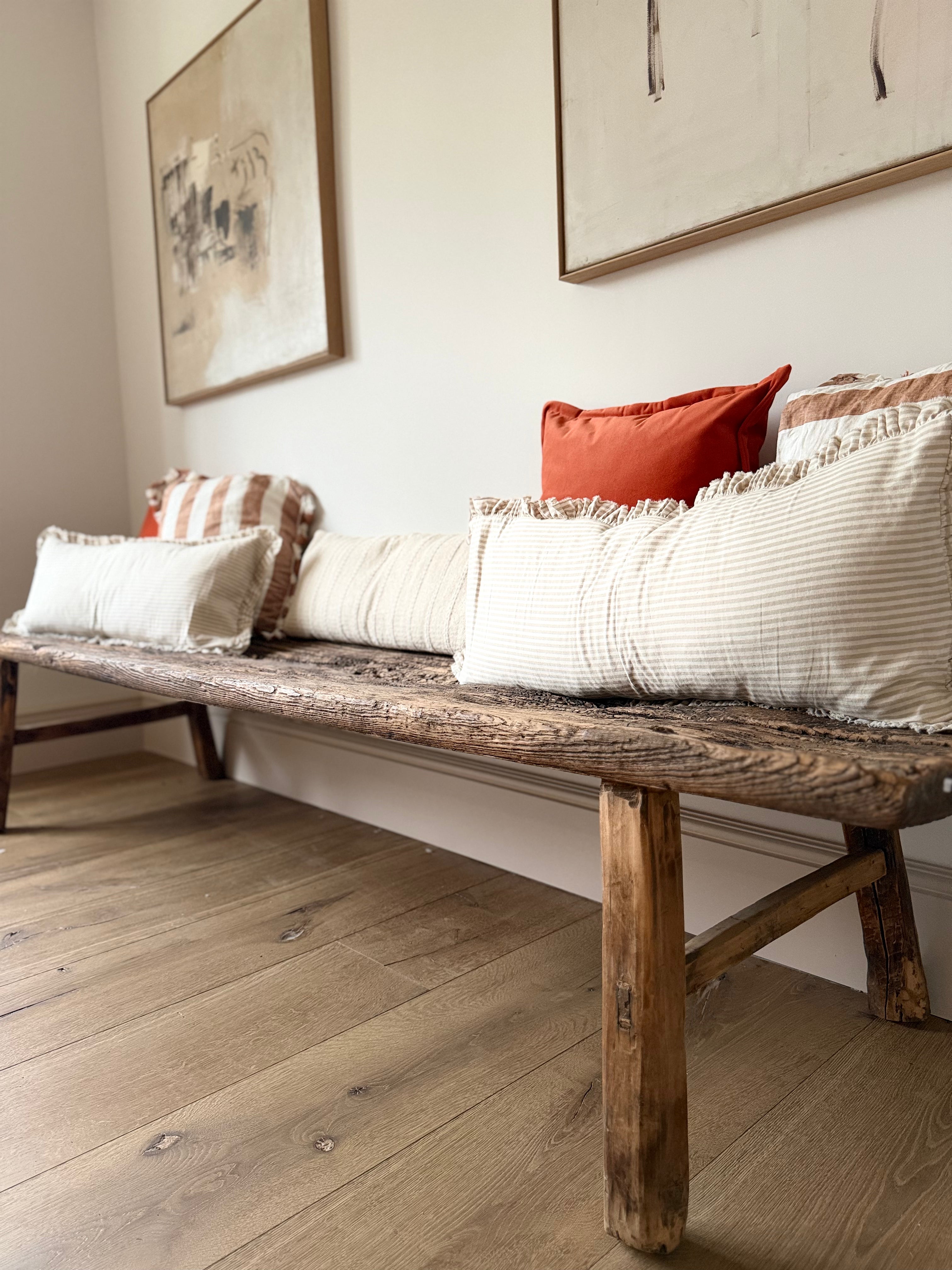 Primitive Rustic Wooden Bench