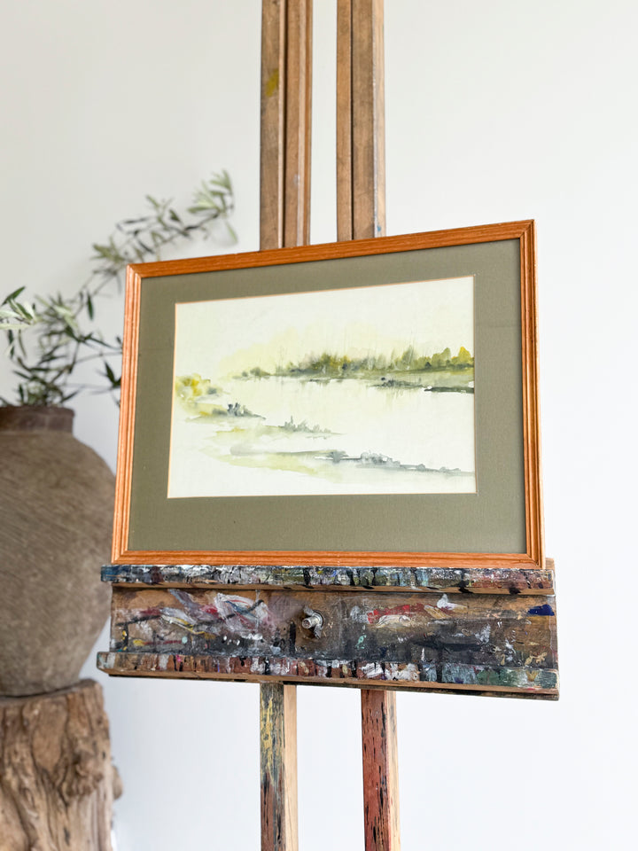 watercolour river scene