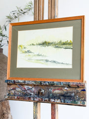watercolour river scene